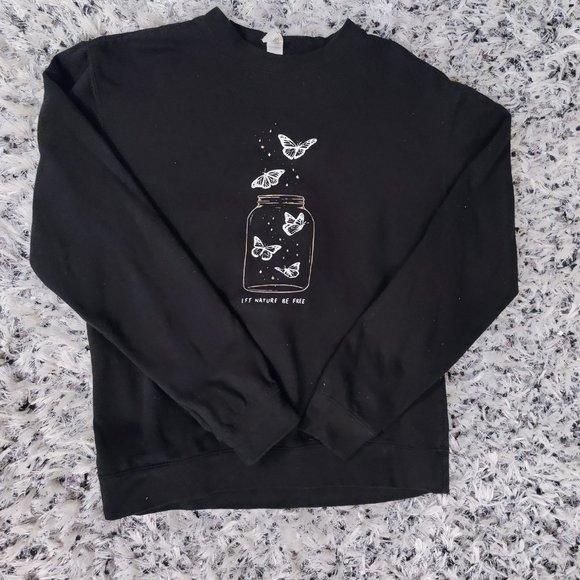 Butterfly Sweatshirt Let Nature Be Free - Picture 3 of 10